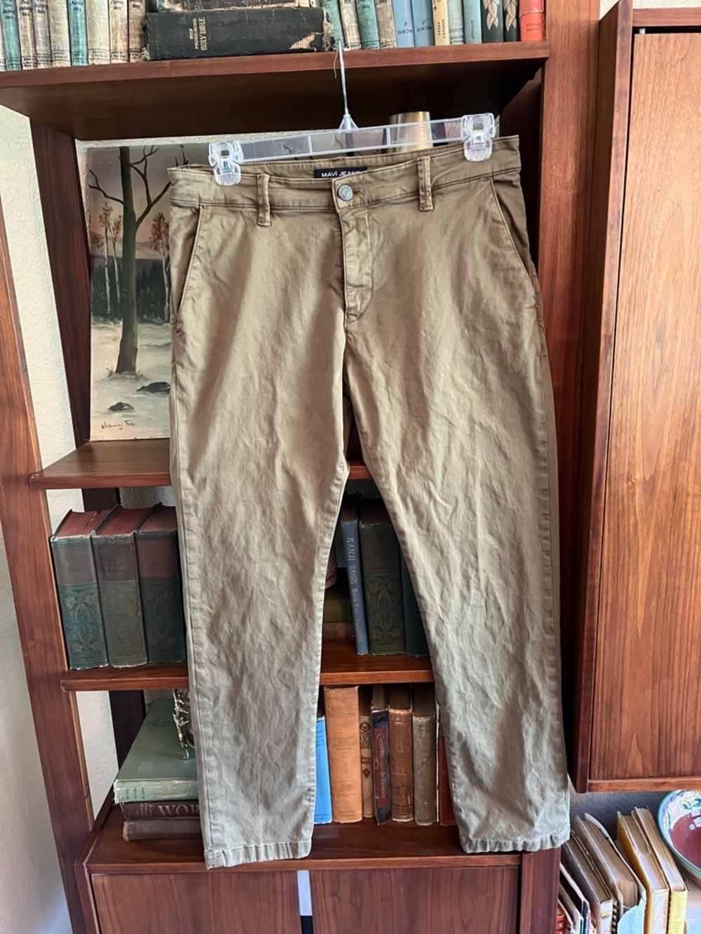 Mavi Men's Chinos in Green Khaki